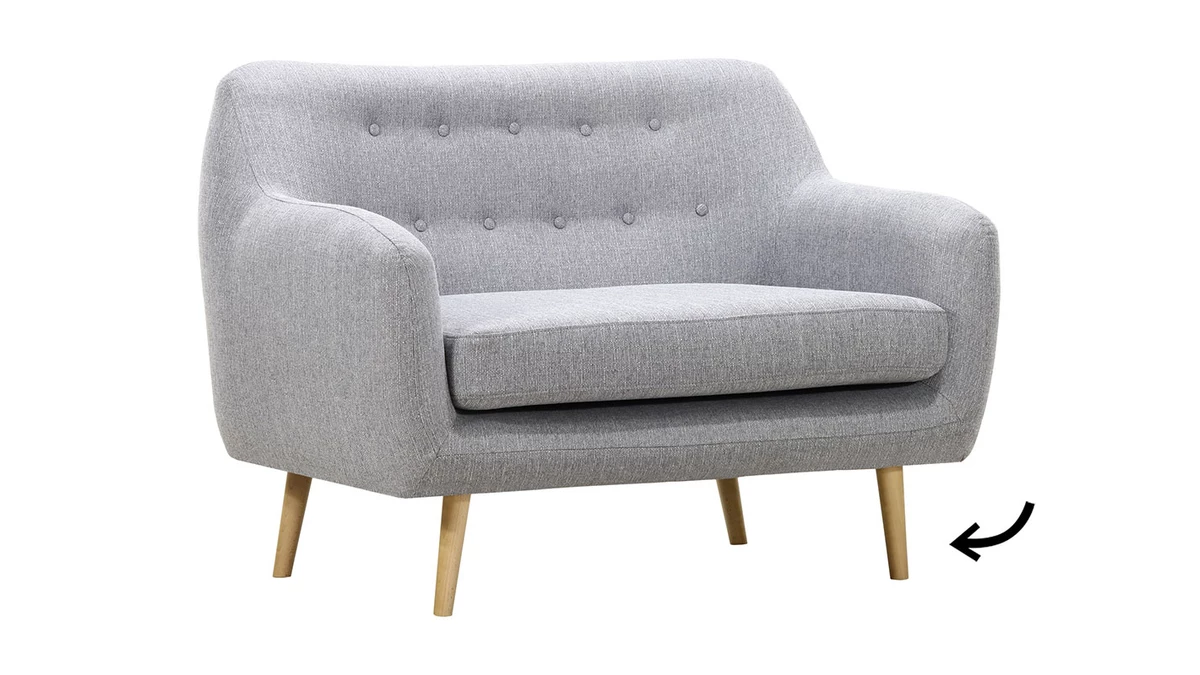 Pieds Bois Clair Hêtre Massif (lot De 4) OLAF 5 Pieds Bois Clair Hêtre Massif (lot De 4) OLAF – Image 3