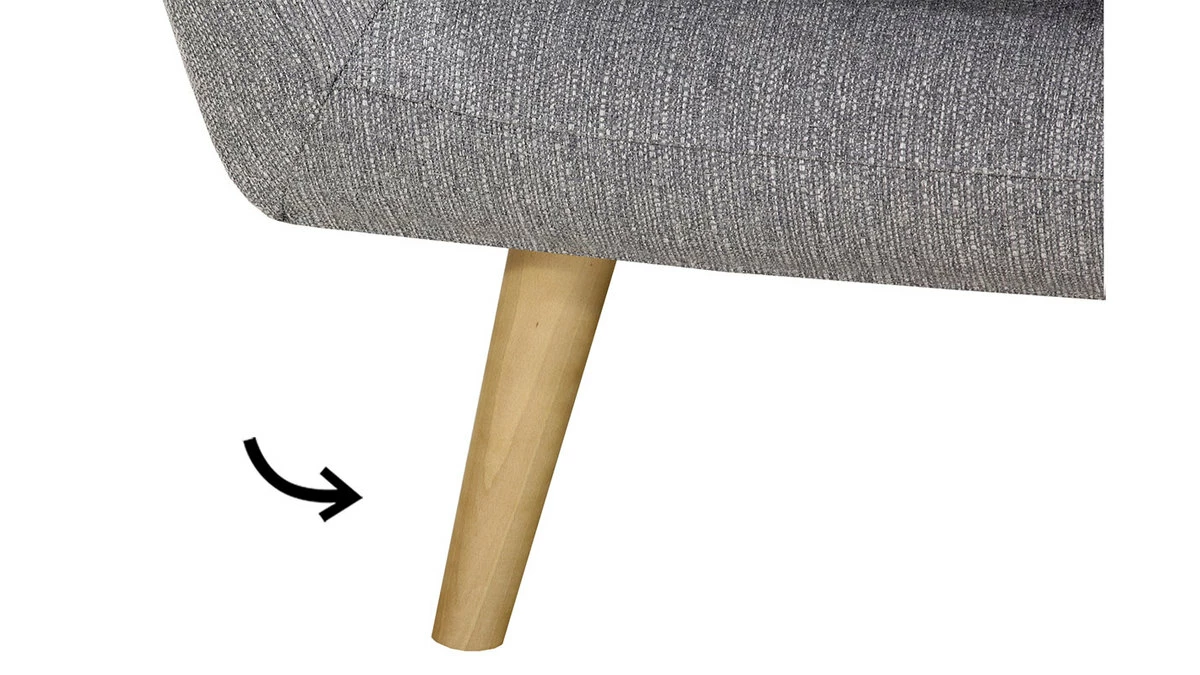 Pieds Bois Clair Hêtre Massif (lot De 4) OLAF 3 Pieds Bois Clair Hêtre Massif (lot De 4) OLAF