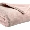 Plaid Doux Rayé En Polyester Rose Poudré 140 X 180 CHAM -Boutique Miliboo plaid doux raye en polyester rose poudre 140 x 180 cham 52108 61cc93527e36e 1200 675