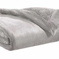 Boutique Miliboo 12 Plaid En Polyester Gris 150 X 200 Cm FERO