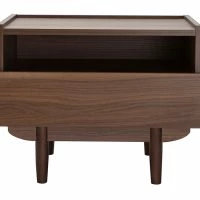 Table De Chevet Avec Tiroir En Finition Bois Foncé Noyer SANAA