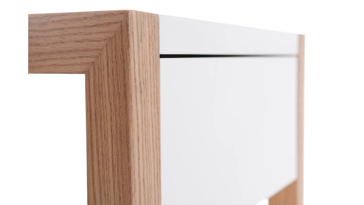 Table De Chevet Blanc Et Chêne ARMEL 6 Table De Chevet Blanc Et Chêne ARMEL – Image 4