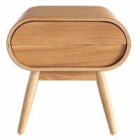 Table De Chevet Design Frêne 1 Tiroir BJORG