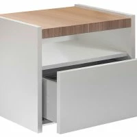 Tables De Chevet Design Avec Tiroir Blanc Mat Et Finition Chêne (lot De 2) VERDI -Boutique Miliboo tables de chevet design avec tiroir blanc mat et finition chene lot de 2 verdi 51031 61b8a8ad679dd 1200 675