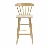 Tabouret De Bar à Barreaux Bois Chêne H65 Cm DARIA