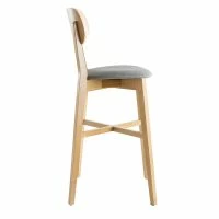 Tabouret De Bar Chêne Et Assise Gris Chiné H75 Cm LUCIA -Boutique Miliboo tabouret de bar chene et assise gris chine h75 cm lucia 51323 61efcf38ee8db 1200 675
