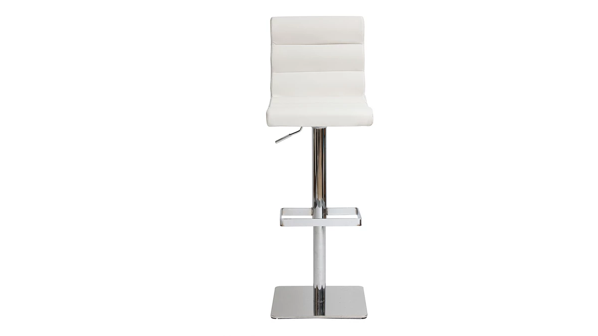 Tabouret De Bar Design Blanc COLOMBUS 3 Tabouret De Bar Design Blanc COLOMBUS