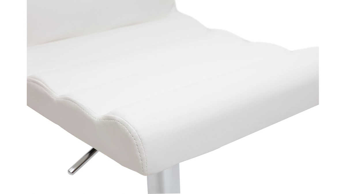 Tabouret De Bar Design Blanc COLOMBUS 7 Tabouret De Bar Design Blanc COLOMBUS – Image 5