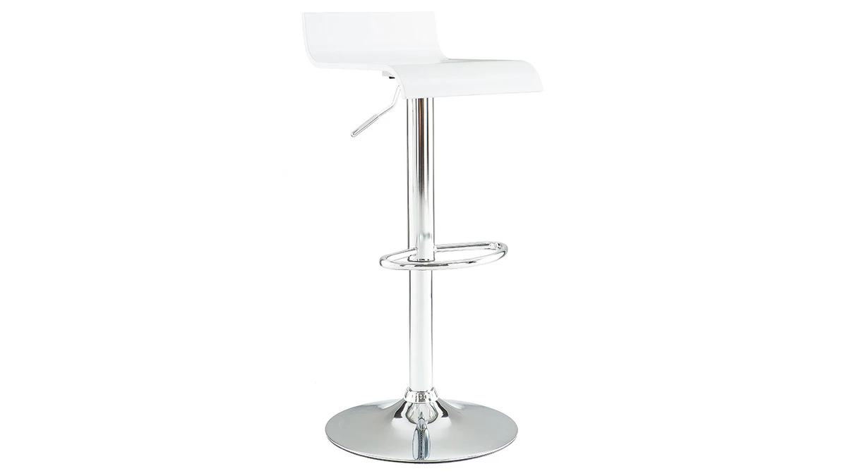 Tabouret De Bar Design Blanc SURF 4 Tabouret De Bar Design Blanc SURF – Image 2