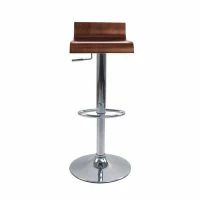 Tabouret De Bar Design En Bois Coloris Noyer SURF V2