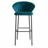 Tabouret De Bar Design En Tissu Velours Gaufré Bleu Pétrole H78 Cm DALLY -Boutique Miliboo tabouret de bar design en tissu velours gaufre bleu petrole h78 cm dally 43935 5bb764a3cb788 1200 675