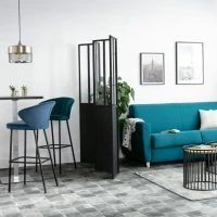 Tabouret De Bar Design En Tissu Velours Gaufré Bleu Pétrole H78 Cm DALLY -Boutique Miliboo tabouret de bar design en tissu velours gaufre bleu petrole h78 cm dally 43935 5d24b9536abde 1200 675