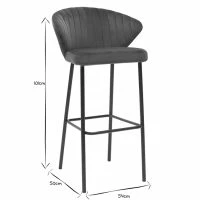 Tabouret De Bar Design En Tissu Velours Gaufré Bleu Pétrole H78 Cm DALLY -Boutique Miliboo tabouret de bar design en tissu velours gaufre bleu petrole h78 cm dally 43935 5d24ba607f313 1200 675