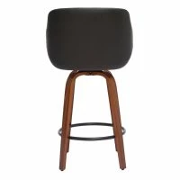 Tabouret De Bar Design Noir Et Bois Foncé H65 Cm LUCIEN -Boutique Miliboo tabouret de bar design noir et bois fonce h65 cm lucien 49840 6153358902409 1200 675