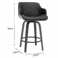 Tabouret De Bar Design Noir Et Bois Foncé H65 Cm LUCIEN -Boutique Miliboo tabouret de bar design noir et bois fonce h65 cm lucien 49840 619d10c66a530 1200 675