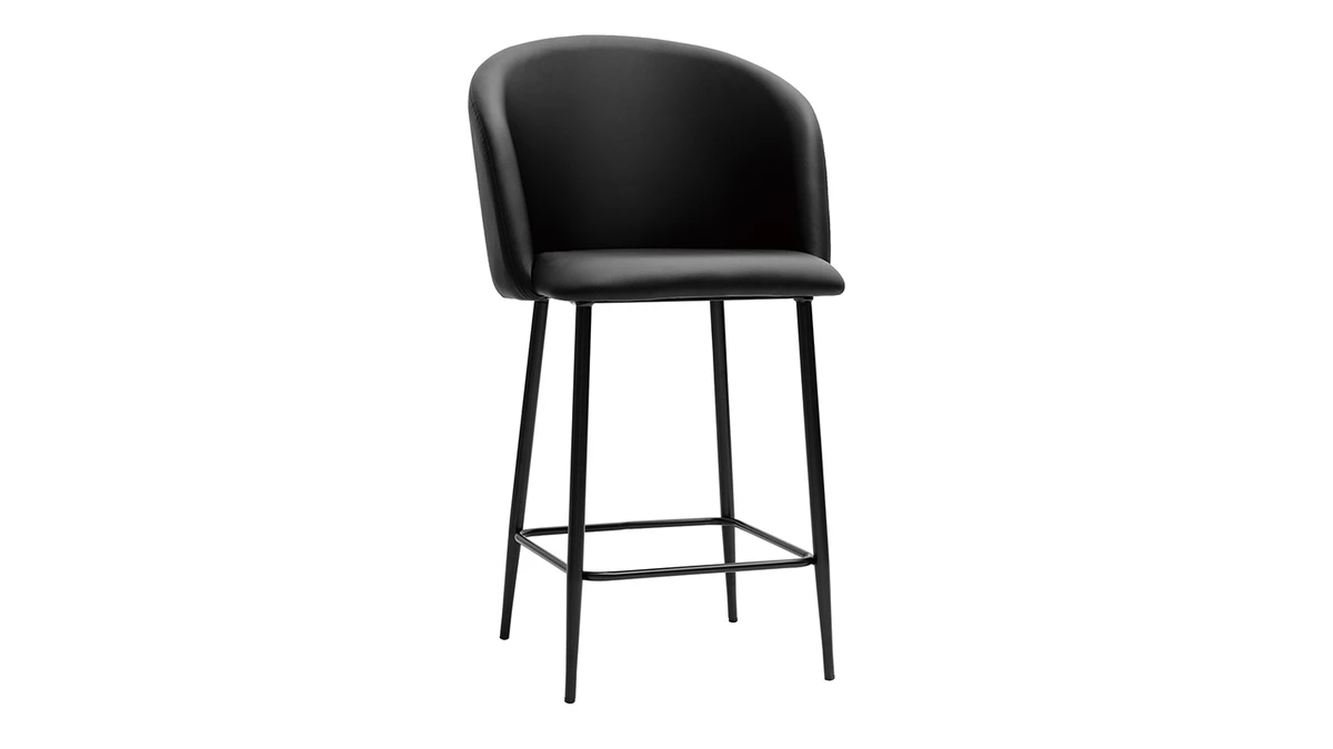Tabouret De Bar Design Noirs H68 Cm VANITY 4 Tabouret De Bar Design Noirs H68 Cm VANITY – Image 2
