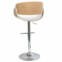 Tabouret De Bar Design Réglable Blanc Et Bois Clair BENT -Boutique Miliboo tabouret de bar design reglable blanc et bois clair bent 40341 5bb76423bcc4a 1200 675