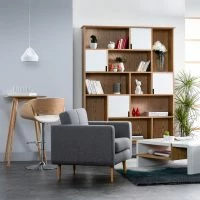 Tabouret De Bar Design Réglable Blanc Et Bois Clair BENT -Boutique Miliboo tabouret de bar design reglable blanc et bois clair bent 40341 5c5aef570dd53 1200 675