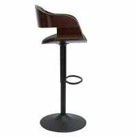Tabouret De Bar Design Réglable Noir Et Bois Foncé EUSTACHE -Boutique Miliboo tabouret de bar design reglable noir et bois fonce eustache 51643 62666e4aaf0df 1200 675