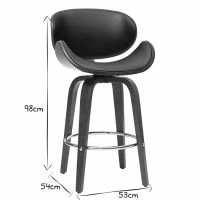 Tabouret De Bar Pivotant Noir Et Bois Foncé 65 Cm WALNUT 14 Tabouret De Bar Pivotant Noir Et Bois Foncé 65 Cm WALNUT -Boutique Miliboo tabouret de bar pivotant noir et bois fonce 65 cm walnut 46778 5daedec36914a 1200 675