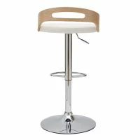 Tabouret De Bar Réglable Design Bois Clair Et Polyuréthane Blanc MANO -Boutique Miliboo tabouret de bar reglable design bois clair et polyurethane blanc mano 49309 60b8e3b3ad0a1 1200 675