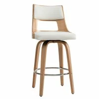 Tabouret De Bar Scandinave Pivotant Blanc Et Bois Clair GARBO -Boutique Miliboo tabouret de bar scandinave pivotant blanc et bois clair garbo 46767 5d67e997d9782 1200 675