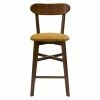 Tabouret De Bar Vintage Noyer Et Jaune Moutarde H65 Cm DOVE -Boutique Miliboo tabouret de bar vintage noyer et jaune moutarde h65 cm dove 52491 62e8d8ccdae97 1200 675