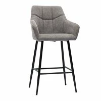 Tabourets De Bar Avec Sièges Matelassés En Tissu Effet Velours Texturé Gris Et Métal Noir H65 Cm (lot De 2) MONTERO -Boutique Miliboo tabourets de bar avec sieges matelasses en tissu effet velours texture gris et metal noir h65 cm lot de 2 montero 52274 637379b465120 1200 675