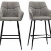 Tabourets De Bar Avec Sièges Matelassés En Tissu Effet Velours Texturé Gris Et Métal Noir H65 Cm (lot De 2) MONTERO 1 Tabourets De Bar Avec Sièges Matelassés En Tissu Effet Velours Texturé Gris Et Métal Noir H65 Cm (lot De 2) MONTERO -Boutique Miliboo tabourets de bar avec sieges matelasses en tissu effet velours texture gris et metal noir h65 cm lot de 2 montero 52274 637379f657579 1200 675