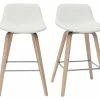 Tabourets De Bar Design Blanc Et Bois Clair H65 Cm (lot De 2) NONIE -Boutique Miliboo tabourets de bar design blanc et bois clair h65 cm lot de 2 nonie 52065 62e932285ce7c 1200 675