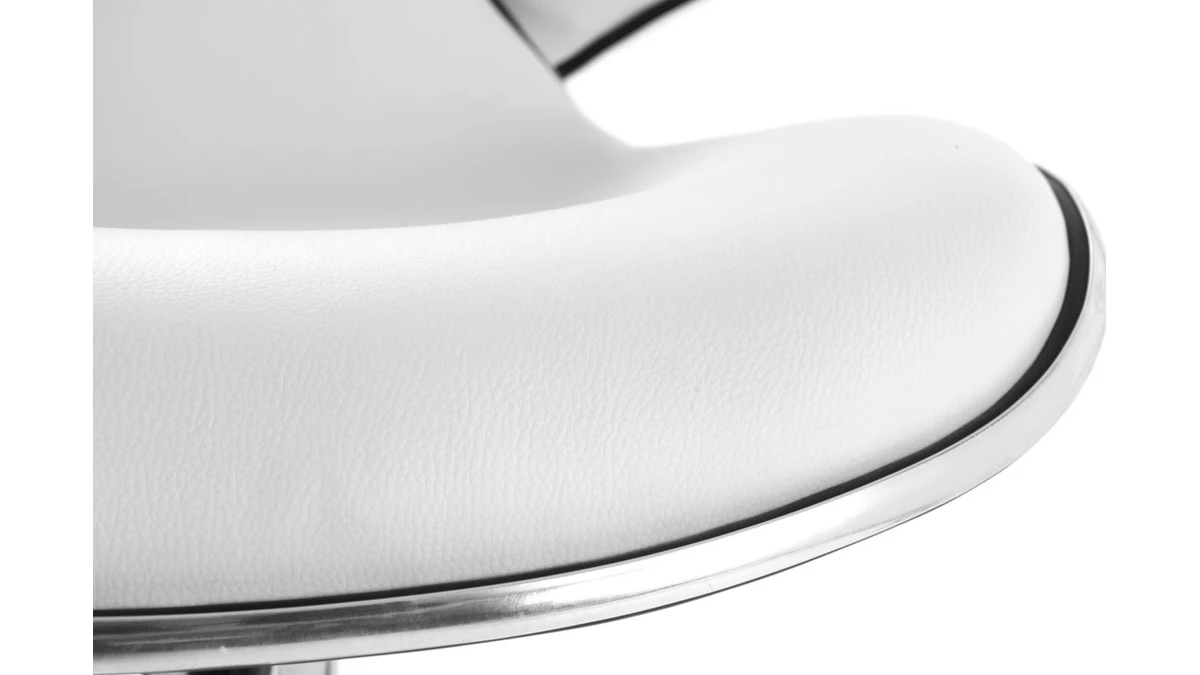Tabourets De Bar Design Blancs (lot De 2) PEGASE 7 Tabourets De Bar Design Blancs (lot De 2) PEGASE – Image 5
