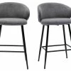 Tabourets De Bar Design En Tissu Effet Velours Gris Et Métal Noir (lot De 2) ROSALIE 2 Tabourets De Bar Design En Tissu Effet Velours Gris Et Métal Noir (lot De 2) ROSALIE -Boutique Miliboo tabourets de bar design en tissu effet velours gris et metal noir lot de 2 rosalie 52671 63b8495b9fb78 1200 675