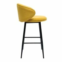 Tabourets De Bar Design En Tissu Effet Velours Jaune Moutarde Et Métal Noir (lot De 2) ROSALIE -Boutique Miliboo tabourets de bar design en tissu effet velours jaune moutarde et metal noir lot de 2 rosalie 52672 63ff52ed12e70 1200 675