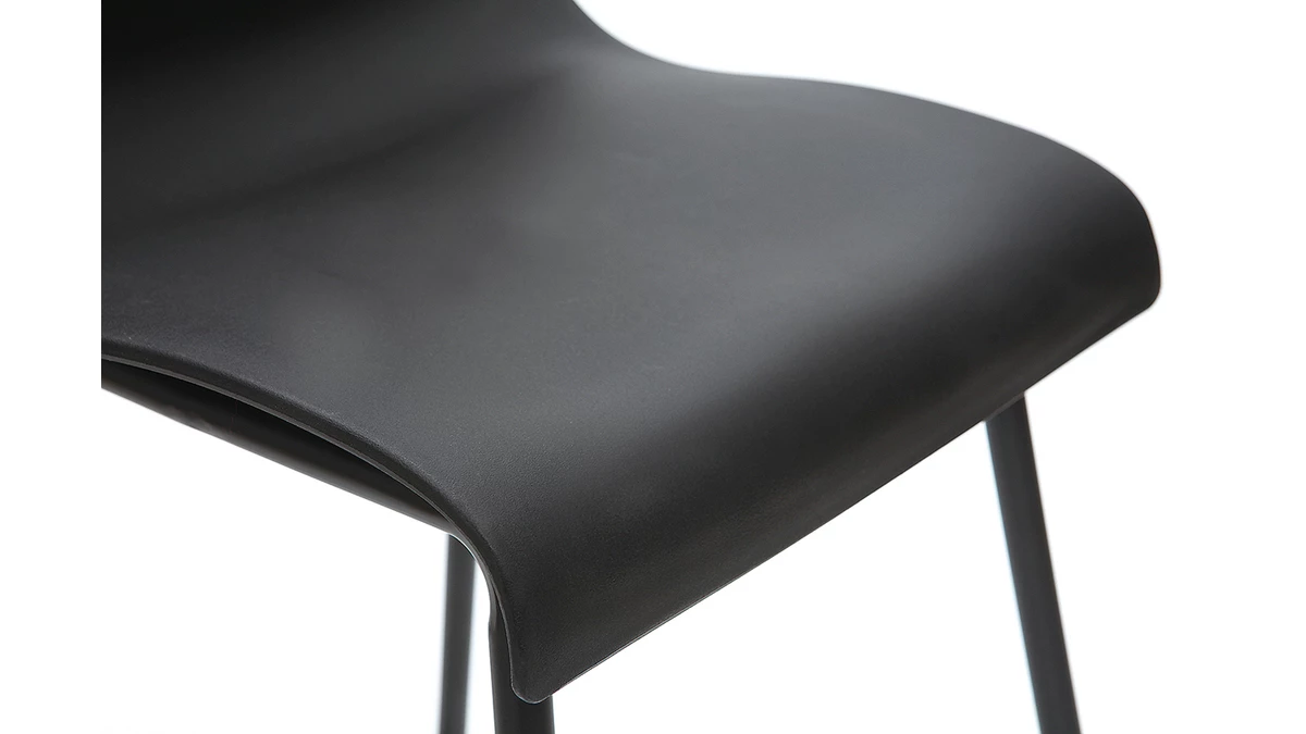 Tabourets De Bar Design Noir 76 Cm (lot De 2) ONA 8 Tabourets De Bar Design Noir 76 Cm (lot De 2) ONA – Image 6