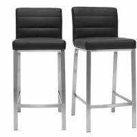 Tabourets De Bar Design Noirs 66 Cm (lot De 2) TOMY