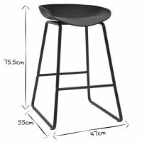 Tabourets De Bar Design Noirs H65 Cm (lot De 2) PEBBLE 16 Tabourets De Bar Design Noirs H65 Cm (lot De 2) PEBBLE -Boutique Miliboo tabourets de bar design noirs h65 cm lot de 2 pebble 47581 5f574d8cecae8 1200 675