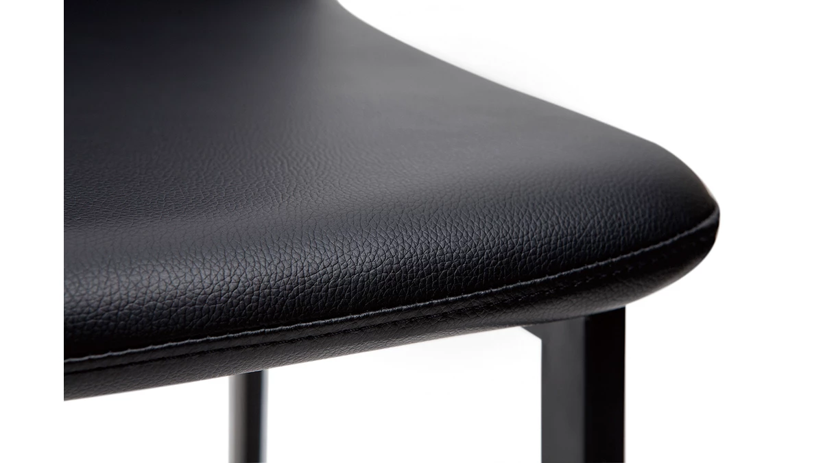 Tabourets De Bar Design Noirs H75 Cm (lot De 2) ARSENE 8 Tabourets De Bar Design Noirs H75 Cm (lot De 2) ARSENE – Image 6