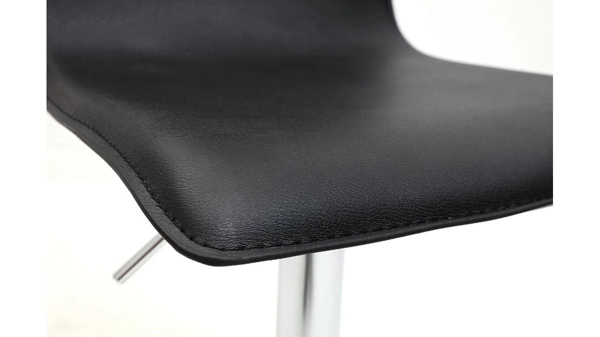 Tabourets De Bar Design Noirs (lot De 2) SURF ALTO 8 Tabourets De Bar Design Noirs (lot De 2) SURF ALTO – Image 6