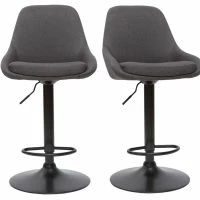 Tabourets De Bar Design Réglables Gris Foncé (lot De 2) HOLO