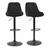 Tabourets De Bar Design Réglables Velours Noir (lot De 2) HOLO -Boutique Miliboo tabourets de bar design reglables velours noir lot de 2 holo 50713 6278c6c5b2c16 1200 675