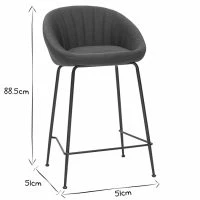 Tabourets De Bar Design Tissu Gris Foncé 65 Cm (lot De 2) SHERU -Boutique Miliboo tabourets de bar design tissu gris fonce 65 cm lot de 2 sheru 47845 5f32be4892945 1200 675