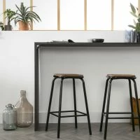 Tabourets De Bar Empilables Noir Et Bois Foncé H65 Cm (lot De 2) MEMPHIS -Boutique Miliboo tabourets de bar empilables noir et bois fonce h65 cm lot de 2 memphis 41761 5e56a09478e5b 1200 675