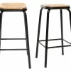 Tabourets De Bar Empilables Noir Et Bois Foncé H65 Cm (lot De 2) MEMPHIS -Boutique Miliboo tabourets de bar empilables noir et bois fonce h65 cm lot de 2 memphis 41761 63b3fe877da34 1200 675