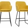 Tabourets De Bar En Tissu Effet Velours Jaune Moutarde H65 Cm (lot De 2) AMIKA 2 Tabourets De Bar En Tissu Effet Velours Jaune Moutarde H65 Cm (lot De 2) AMIKA -Boutique Miliboo tabourets de bar en tissu effet velours jaune moutarde h65 cm lot de 2 amika 52690 63ff385cb251f 1200 675
