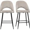 Tabourets De Bar En Velours Taupe Et Métal H65 Cm (lot De 2) COSETTE -Boutique Miliboo tabourets de bar en velours taupe et metal h65 cm lot de 2 cosette 52418 63bfc07c05e4b 1200 675