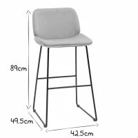 Tabourets De Bar Fixes En Tissu Velours Taupe Pieds Métal Noir H65 (lot De 2) KAOLY -Boutique Miliboo tabourets de bar fixes en tissu velours taupe pieds metal noir h65 lot de 2 kaoly 51944 62d575d51c66f 1200 675
