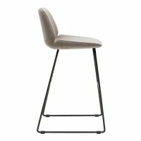 Tabourets De Bar Fixes En Tissu Velours Taupe Pieds Métal Noir H65 (lot De 2) KAOLY -Boutique Miliboo tabourets de bar fixes en tissu velours taupe pieds metal noir h65 lot de 2 kaoly 51944 63bfdbe3c55c0 1200 675