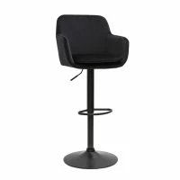 Tabourets De Bar Réglables En Velours Noir Et Métal (lot De 2) AMIKA -Boutique Miliboo tabourets de bar reglables en velours noir et metal lot de 2 amika 52687 631898f5db81e 1200 675