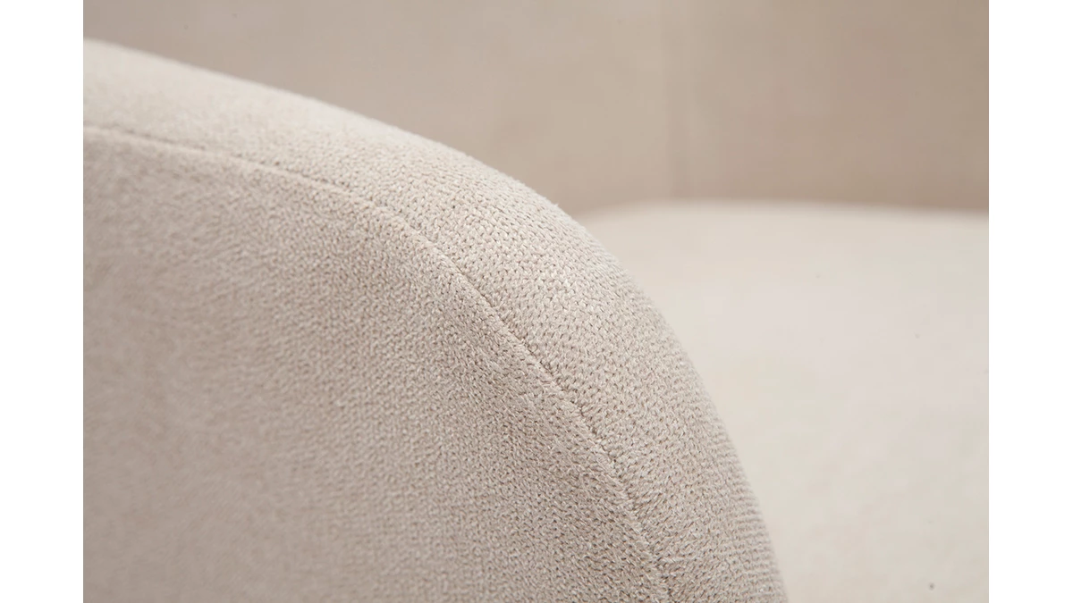 Tabourets De Bar Réglables Tissu Effet Velours Beige Et Métal (lot De 2) AMIKA 8 Tabourets De Bar Réglables Tissu Effet Velours Beige Et Métal (lot De 2) AMIKA – Image 6