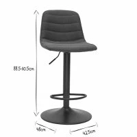 Tabourets De Bar Réglables Tissu Et Métal Gris Foncé (lot De 2) SAURY -Boutique Miliboo tabourets de bar reglables tissu et metal gris fonce lot de 2 saury 47848 5f6214f7961ab 1200 675